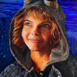 Camren Bicondova catwoman oil painting