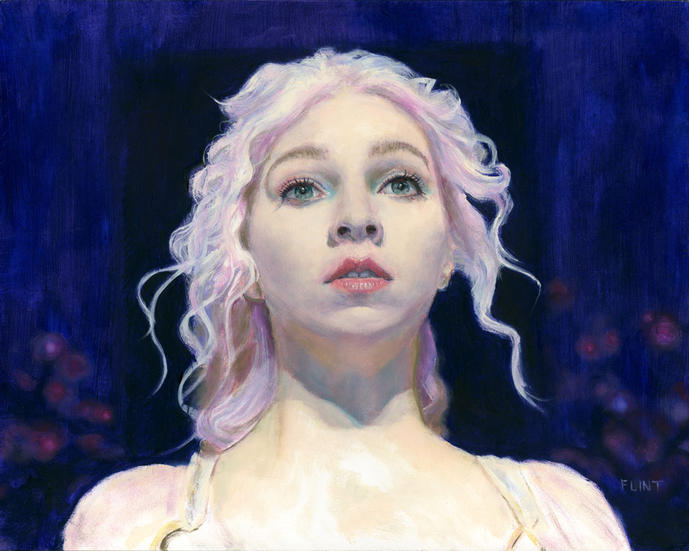 Enid Sinclair oil painting from Wednesday by Michael Flint